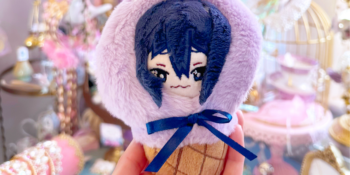 Black Raspberry Ice Cream Plushie Keychain – Agi Jagi Shop