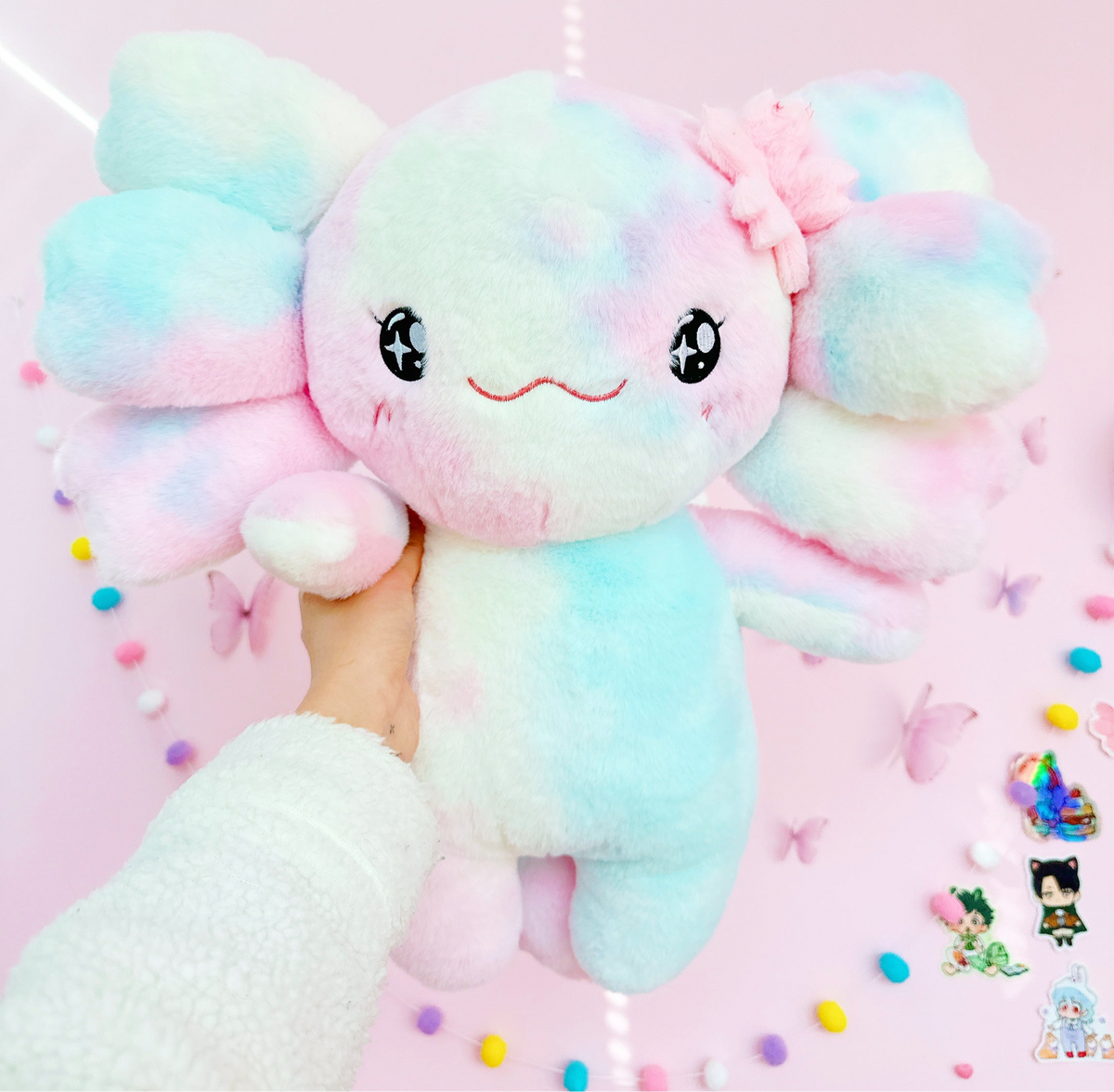 Rainbow Sherbet Agi the Axolotl Plush Doll – Agi Jagi Shop